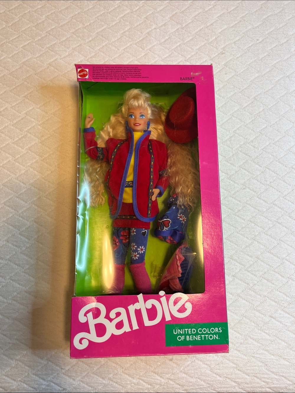 Barbie x United Colors of Benetton, NIB 1990, Red Jacket with Blue Floral Pants